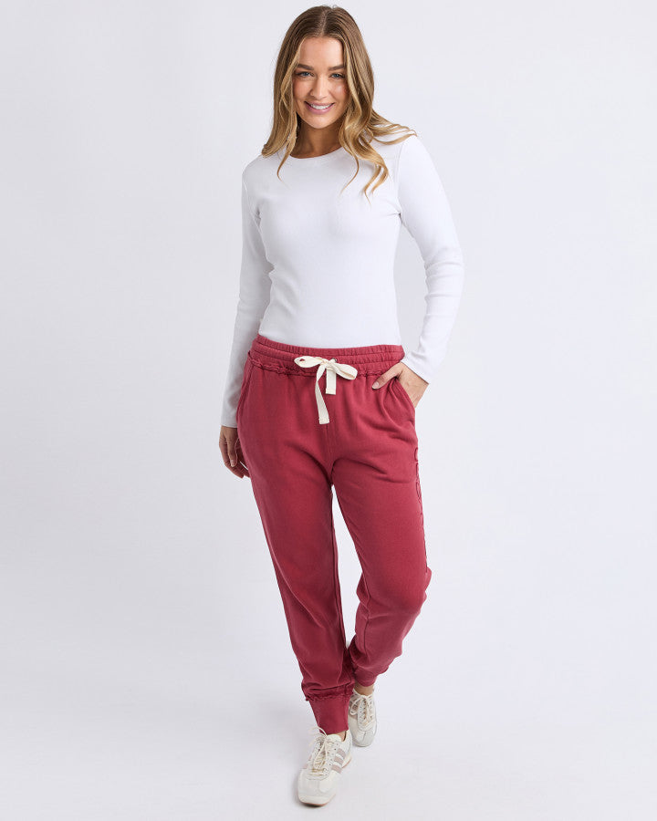 Simplified Track Pant - Rust