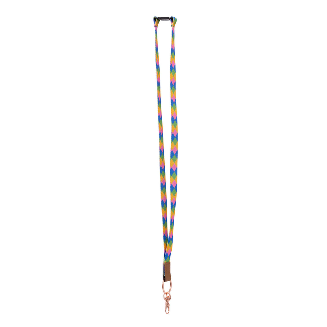 Teacher Diamond Fabric Lanyard