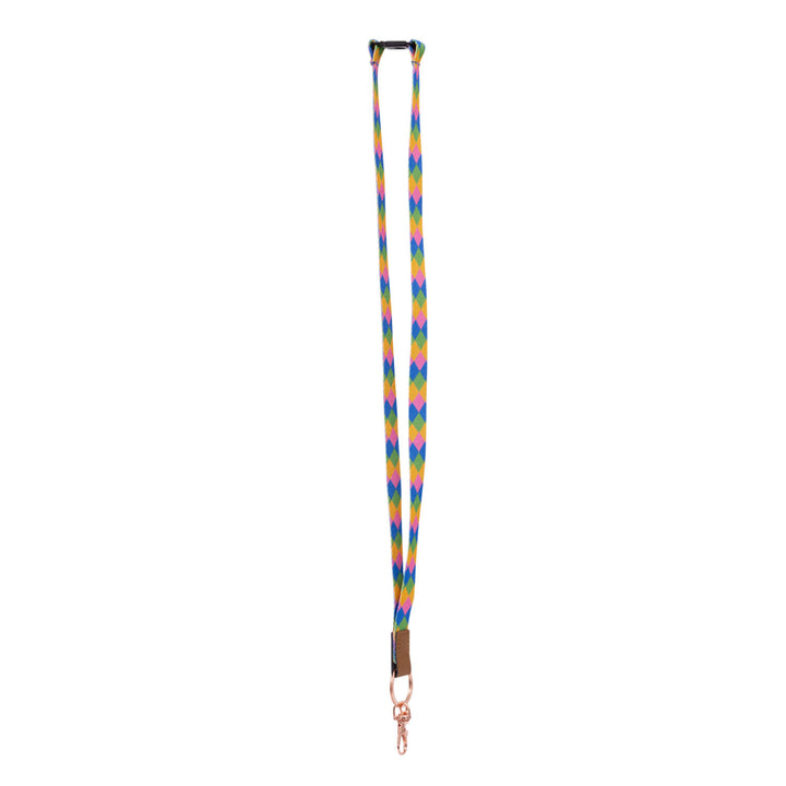 Teacher Diamond Fabric Lanyard