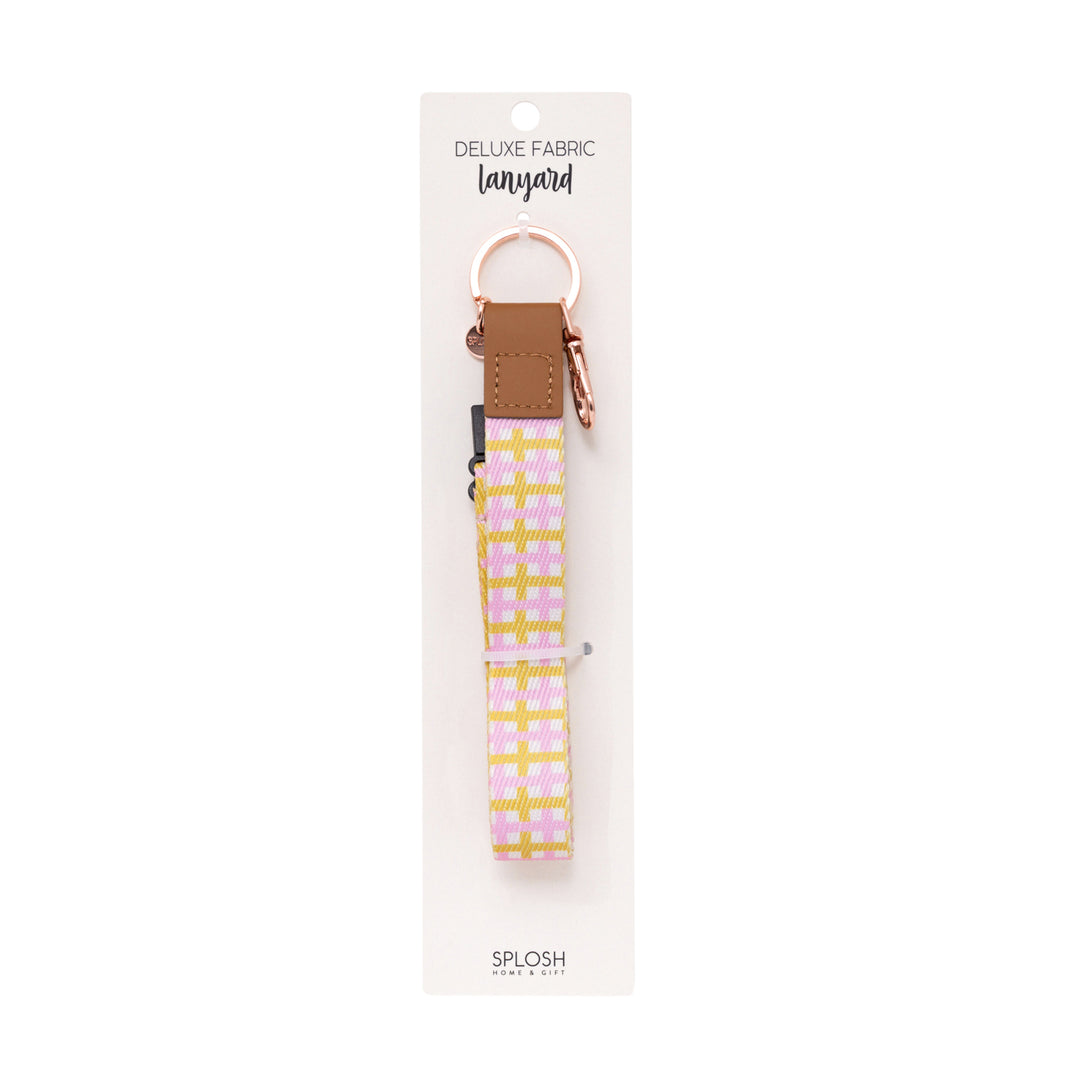Teacher Plaid Fabric Lanyard