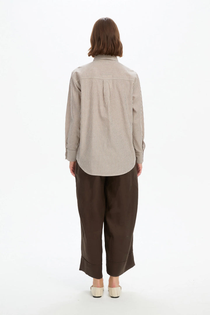 Classic Stripe Shirt - Chocolate