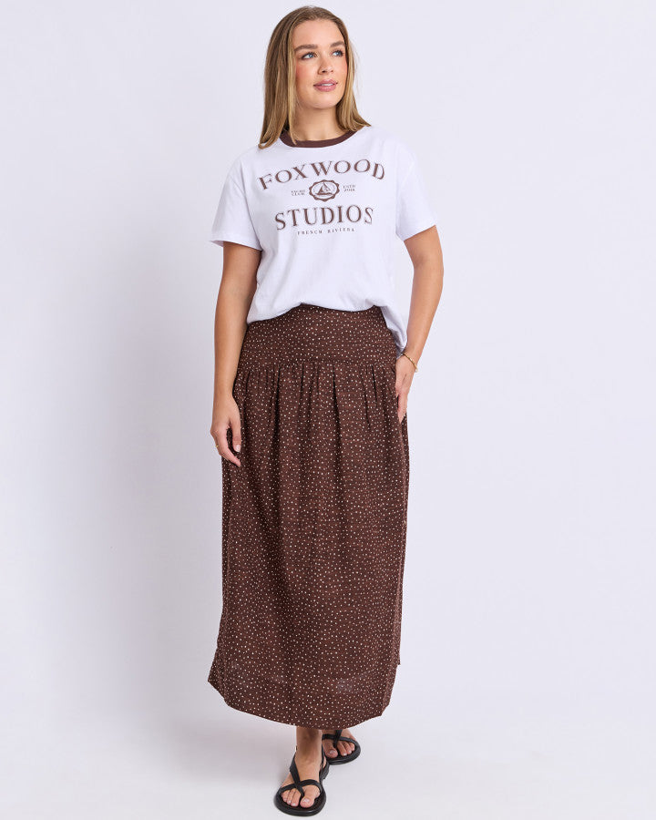 Wren Spot Skirt Chocolate