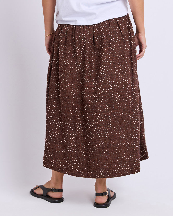 Wren Spot Skirt Chocolate