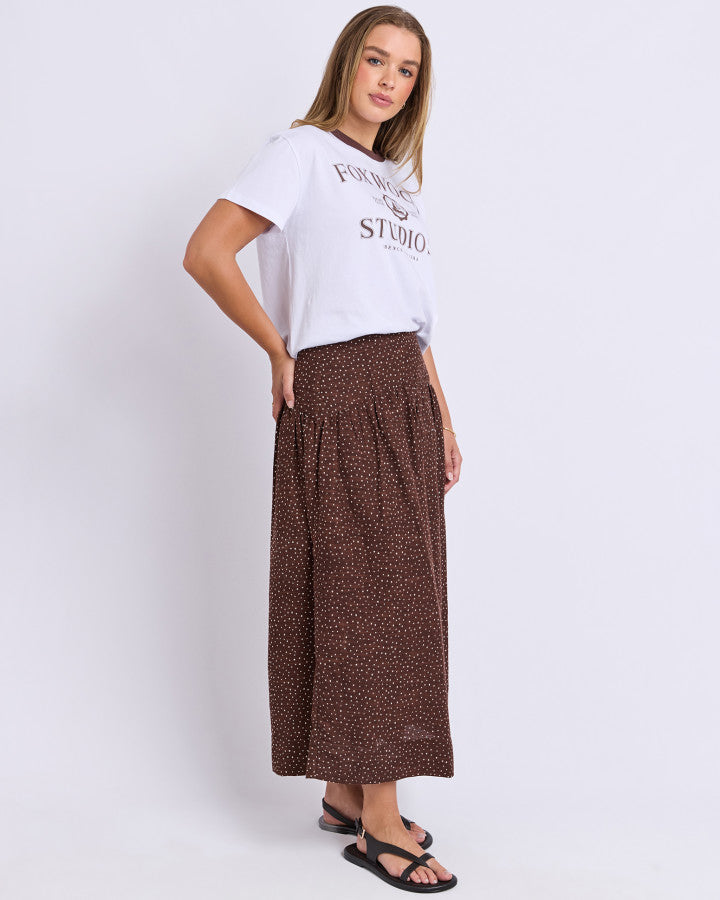 Wren Spot Skirt Chocolate