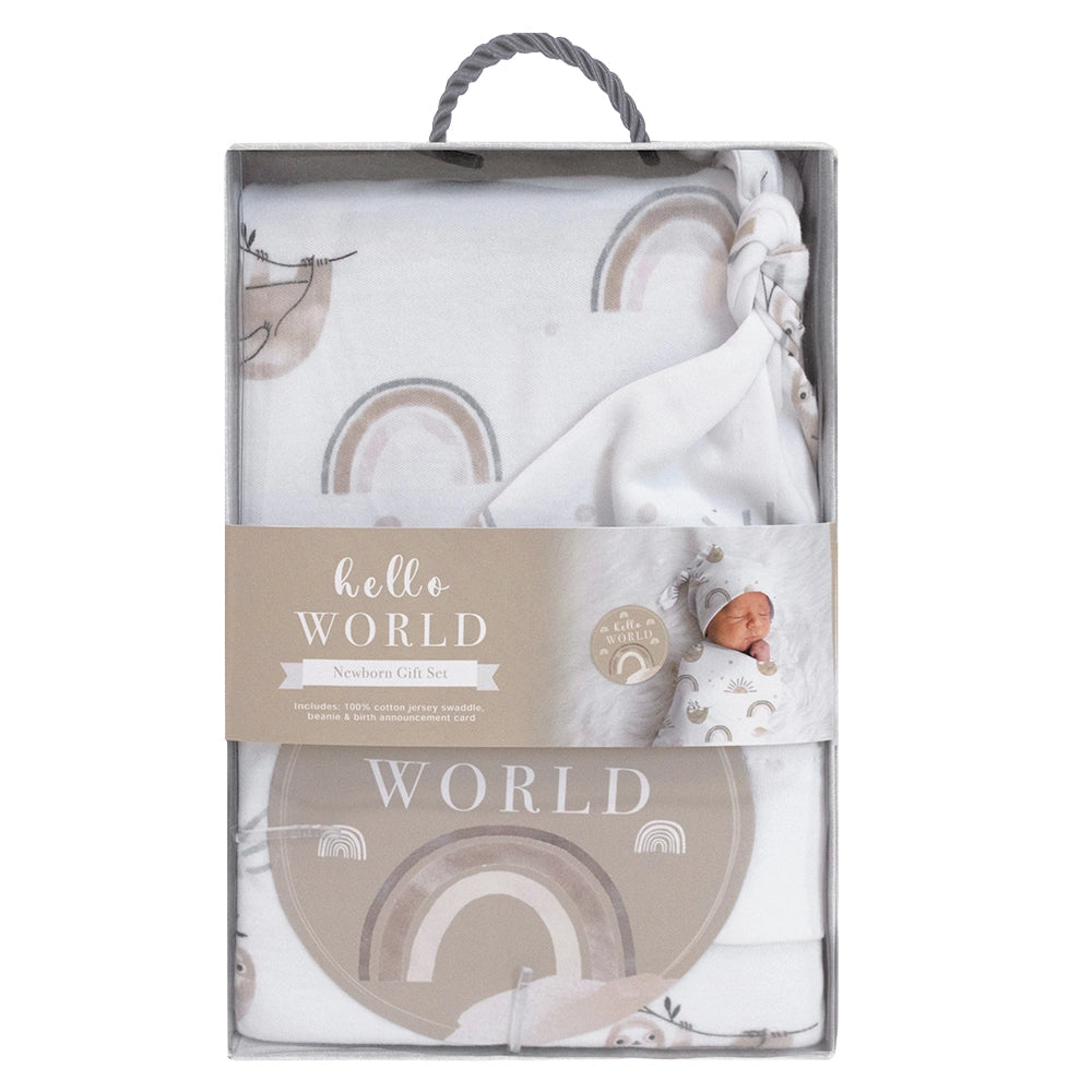 Hello World Gift Set - Happy Sloth