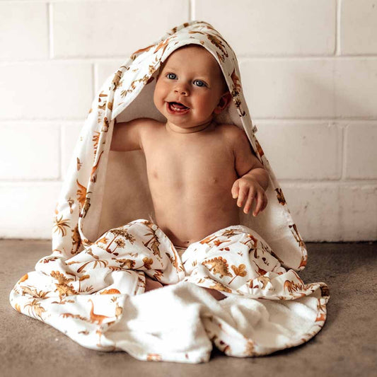 Dino Organic Hooded Towel