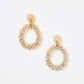 Large Coral Earrings - Gold Shimmer | Martha Jean