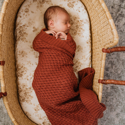 Umber Diamond Knit Blanket