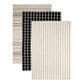 Woven Charcoal Tea Towel - Pack Of 3