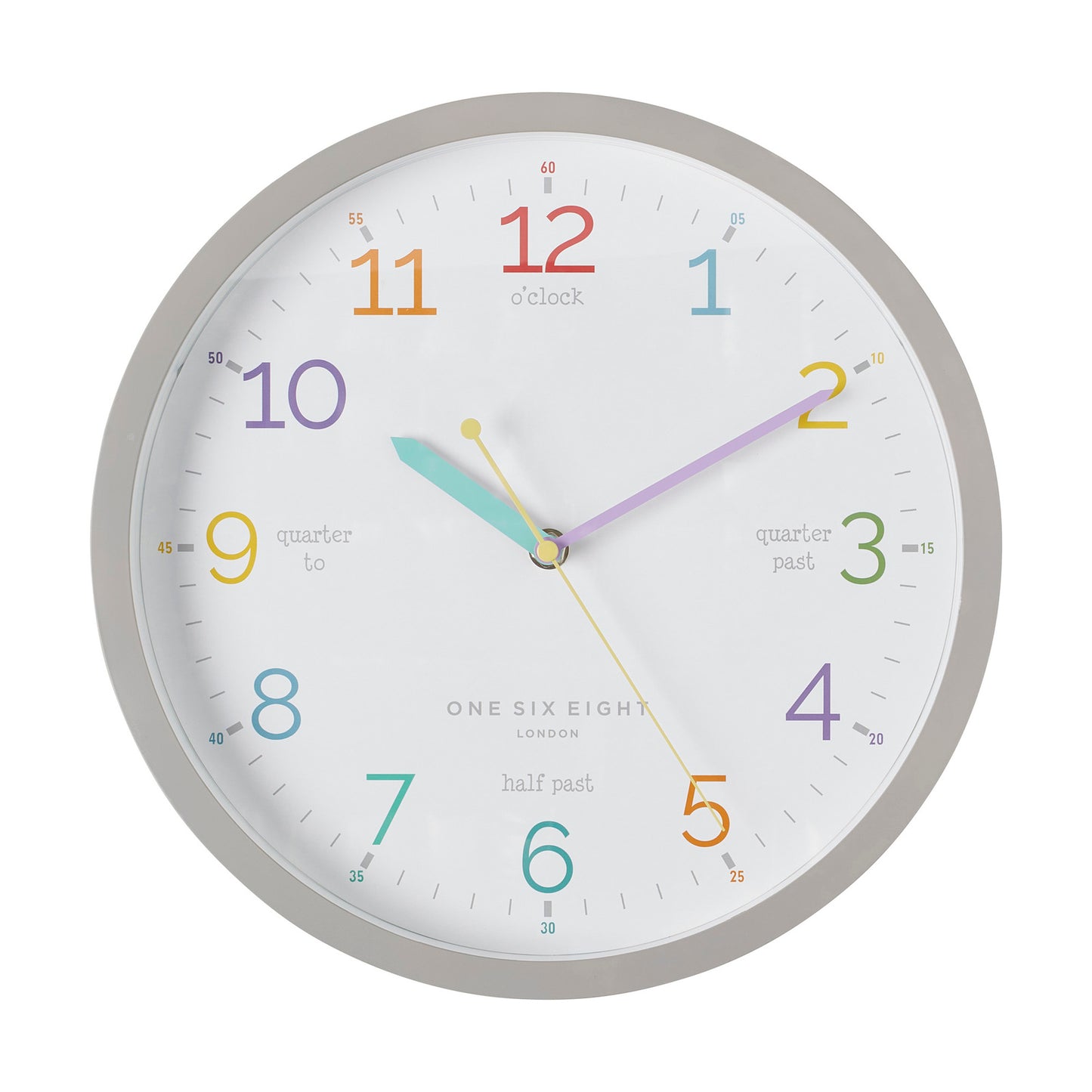 Learn The Time Clock 30cm - Grey