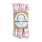 Muslin Wash Cloths 3 piece - Gingham Pink Clay