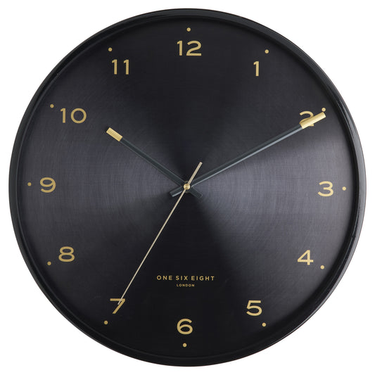 ELSA 40cm Black Silent Wall Clock