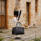 Alexis Black Ezra Strap Weekender Travel Bag