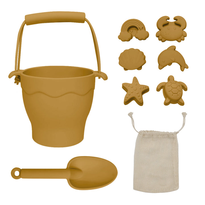 Silicone 8pc Bucket & Spade Set - Sunshine