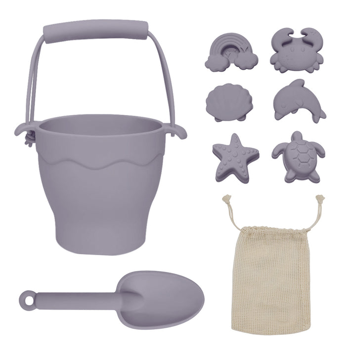 Silicone 8pc Bucket & Spade Set - Lilac