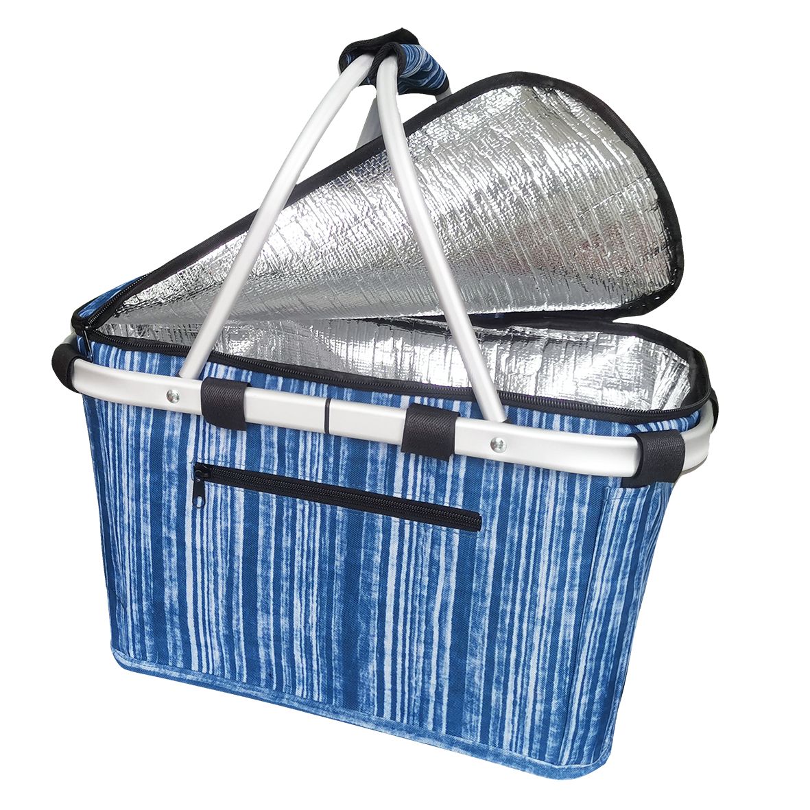 SACHI INSULATED CARRY BASKET W/ LID - BLUE