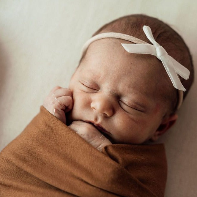 Bronze Baby Jersey Wrap & Beanie Set