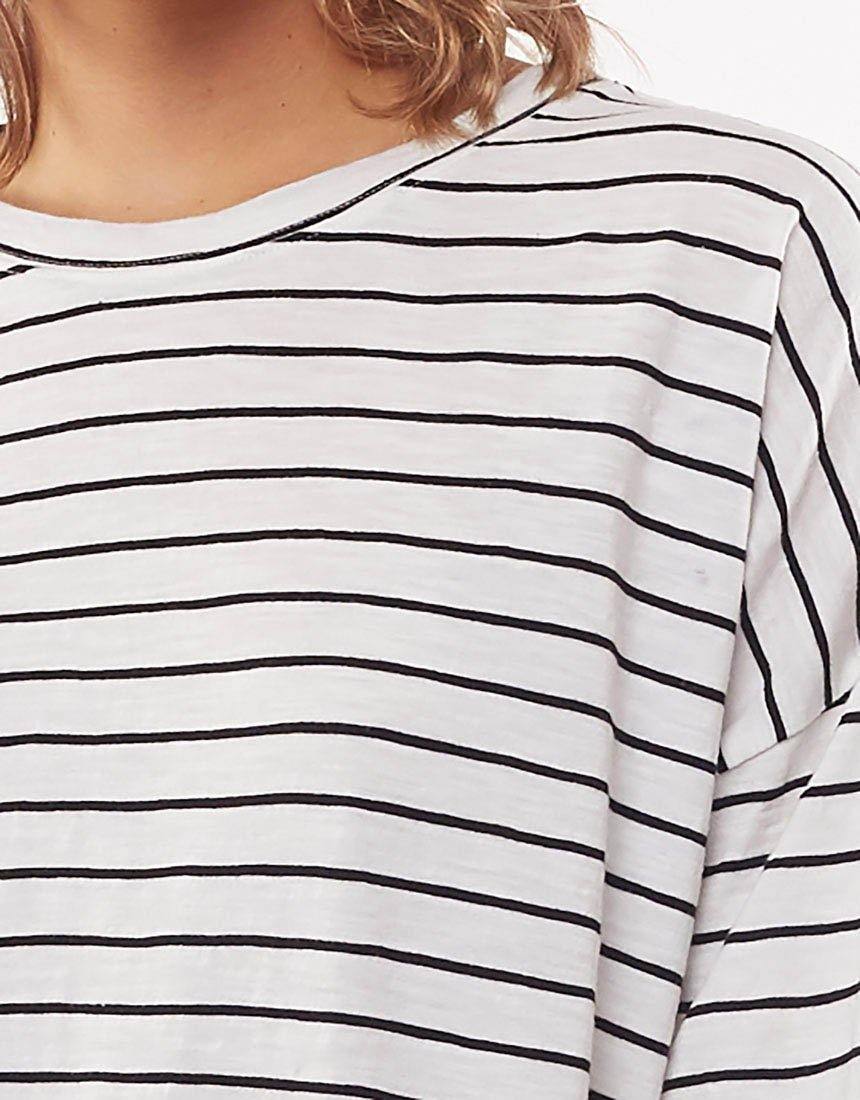 Mazie Sweat | Navy + White Stripe