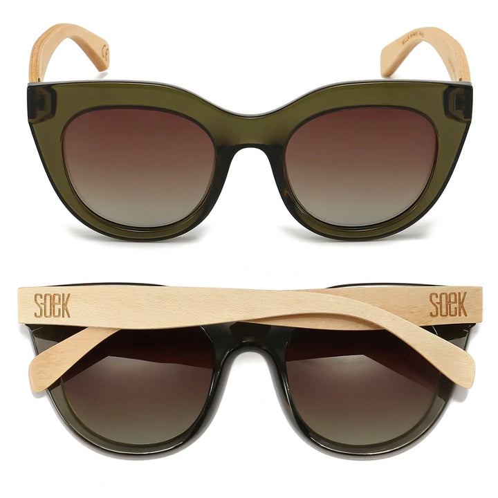 MILLA KHAKI- Brown Gradient & White Polarised Sunglasses
