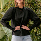 Olivia Rouched Linen Shirt - Black