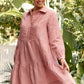 Lyra Pintuck Pink Linen Dress