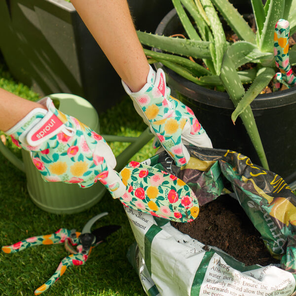 Sprout Goatskin Gloves - Prints