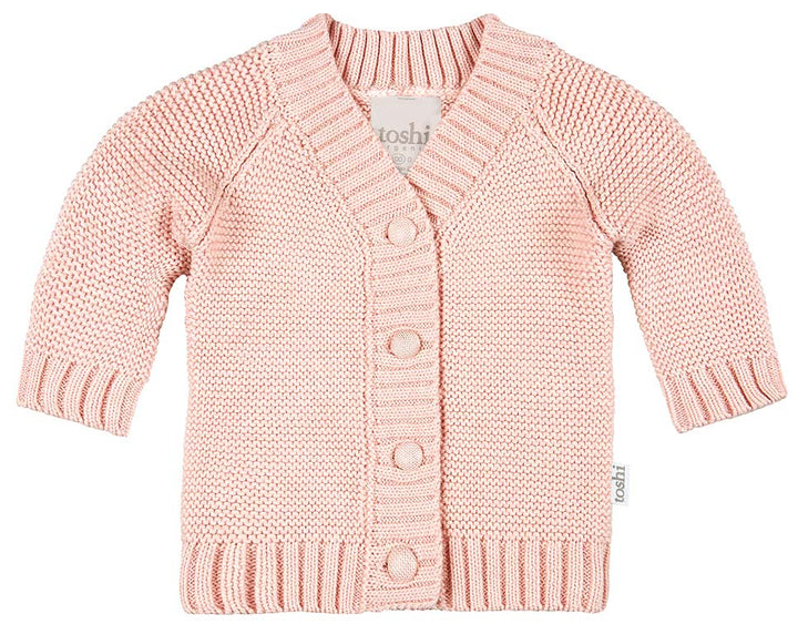 Organic Cardigan Andy - Peony