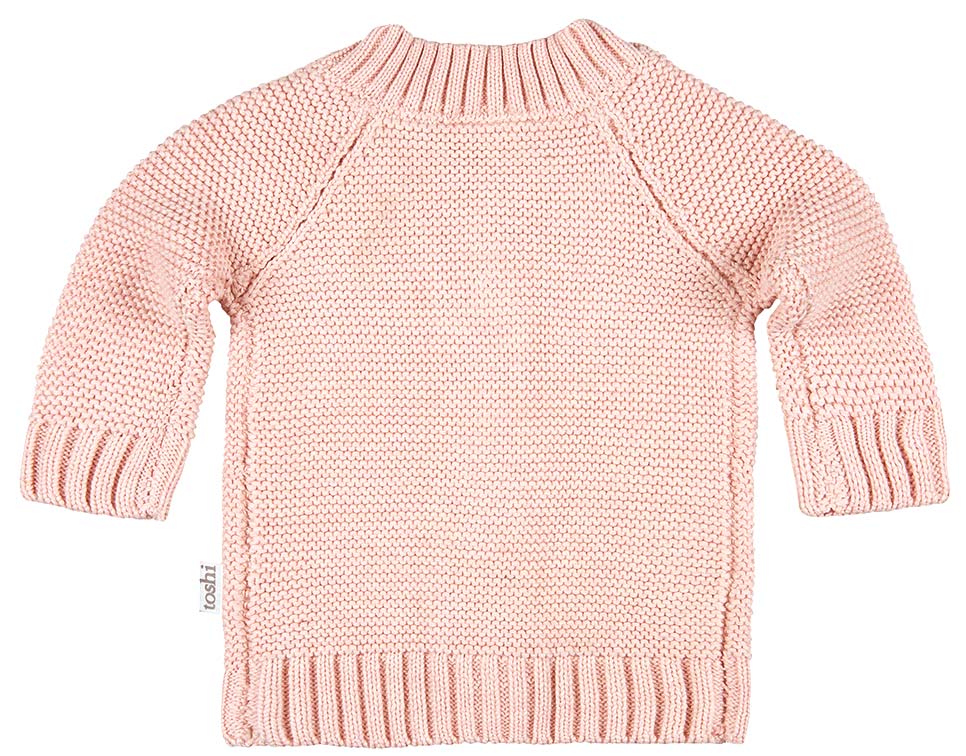 Organic Cardigan Andy - Peony