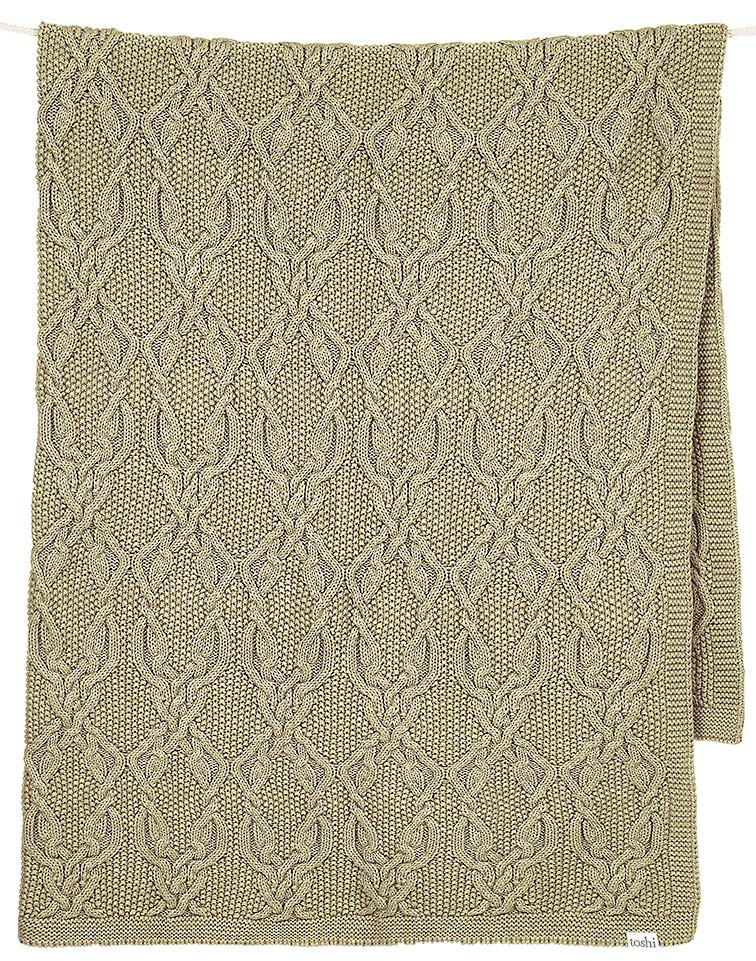 Organic Blanket Bowie - Olive