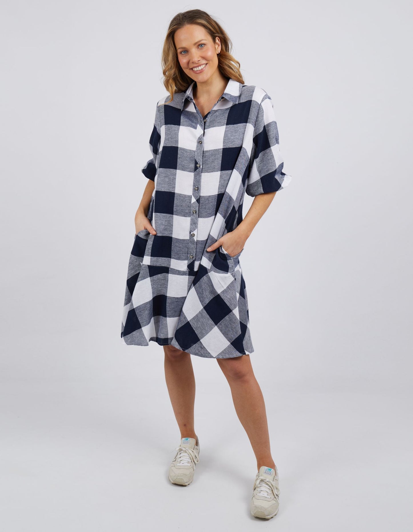 Willow Navy Check Dress