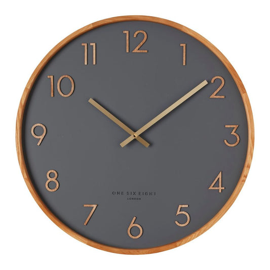 Scarlett Wall Clock 35cm - Charcoal