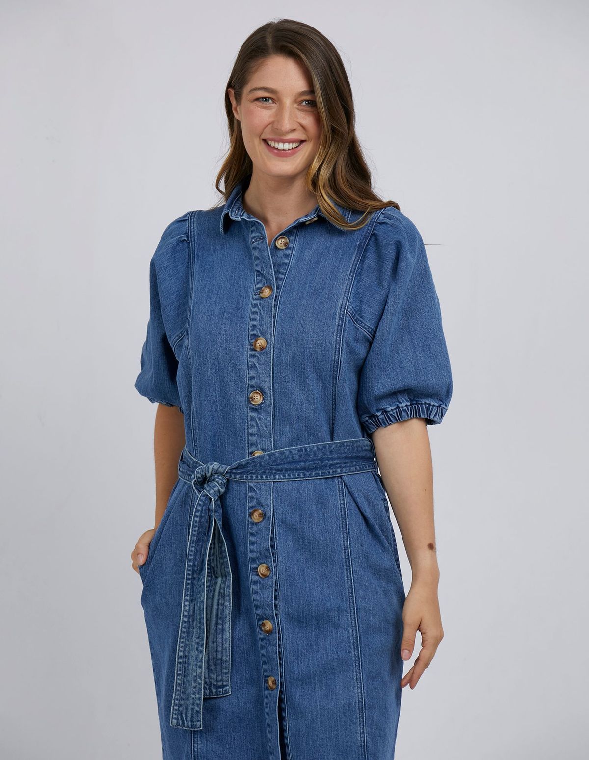 Miranda Shirt Dress - Light Blue
