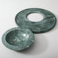 Green Marble Bowl and Platter Set