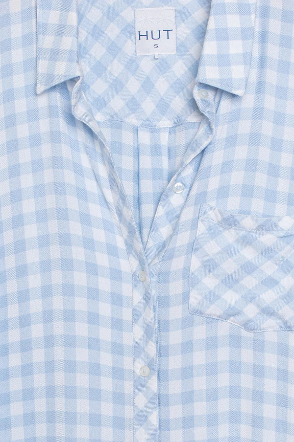 Monica Shirt Baby Blue Gingham