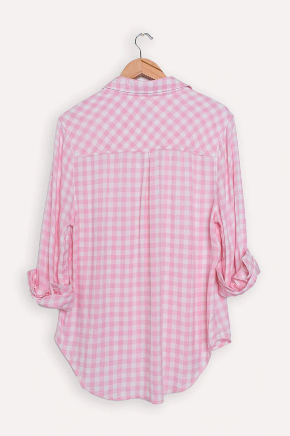 Monica Shirt Baby Pink Gingham