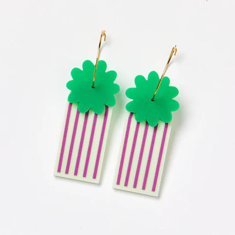 Inez Earrings - Green / Mint