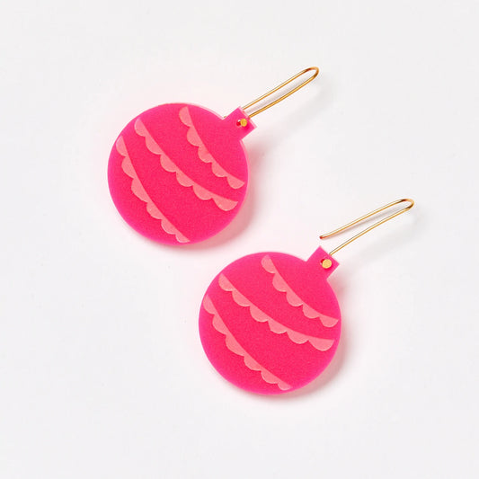 Bauble Earrings - Pink