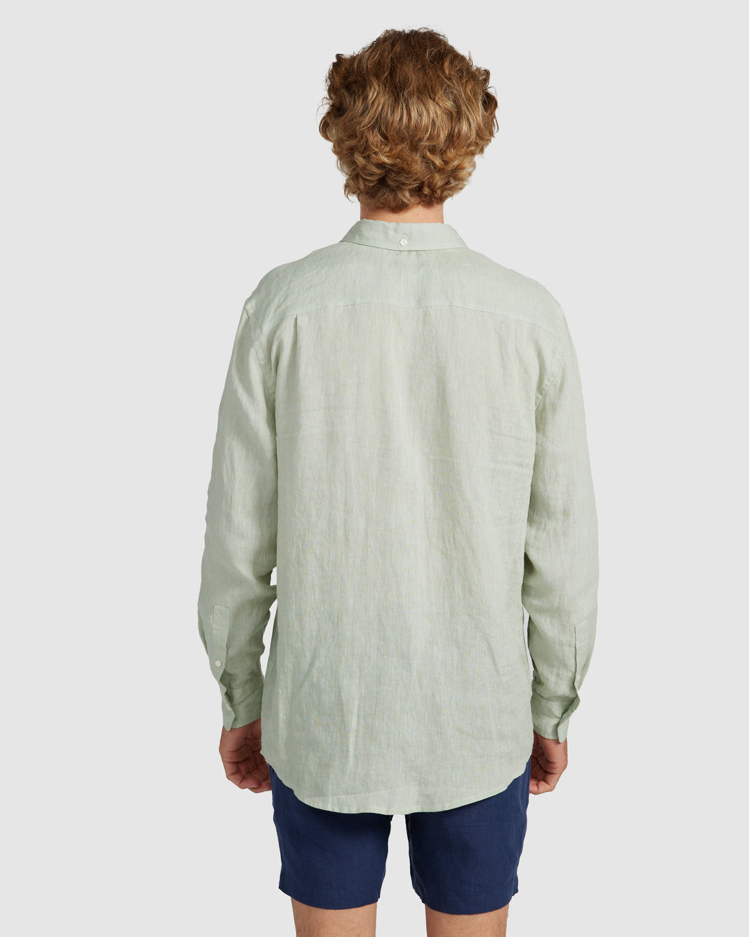 Mens Linen Shirt - Sage