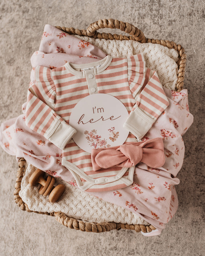 Esther Baby Jersey Wrap & Topknot Set