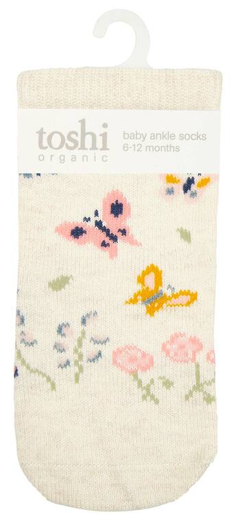 Organic Baby Socks Jacquard Dancing Butterflies