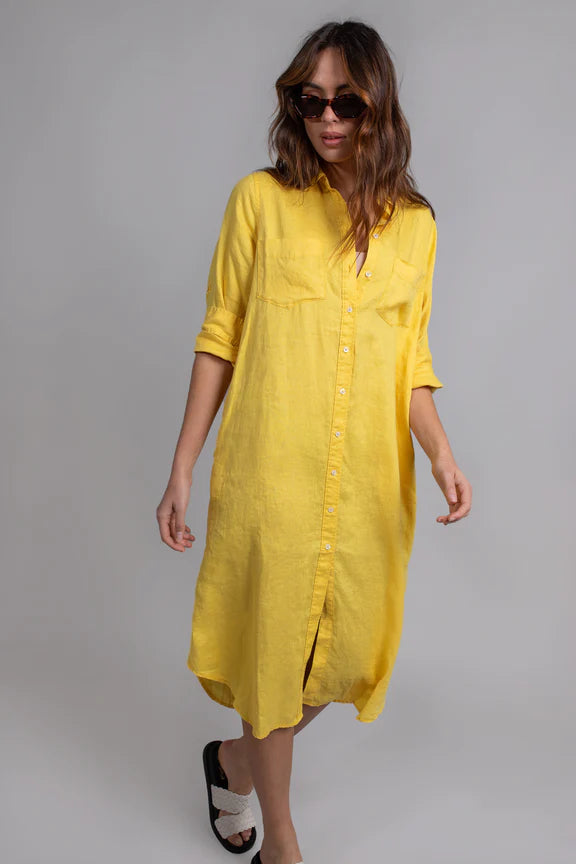 Marigold Boyfriend Shirt Dress