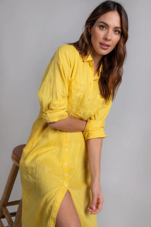 Marigold Boyfriend Shirt Dress