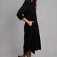 Black Boyfriend Shirt Dress