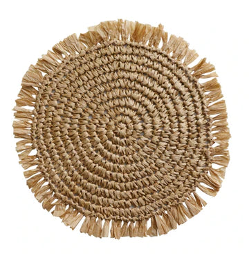 Fringed Round Placemat