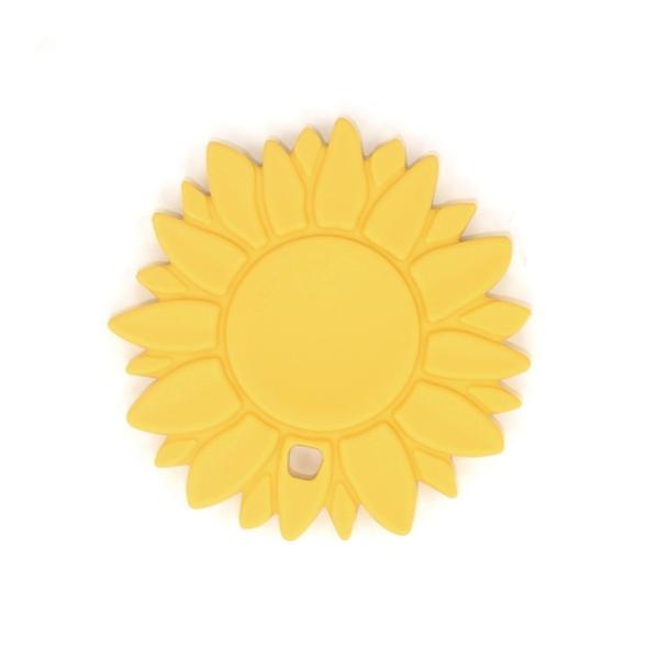 Silicone Sunflower Teether | Lemon