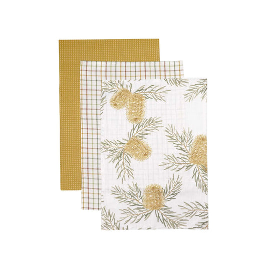 Banksia Tea Towel - Pack of 3