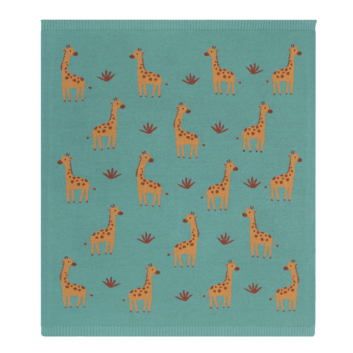 100% Cotton Whimsical Giraffe Baby Blanket