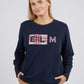 Elm Check Navy Crew