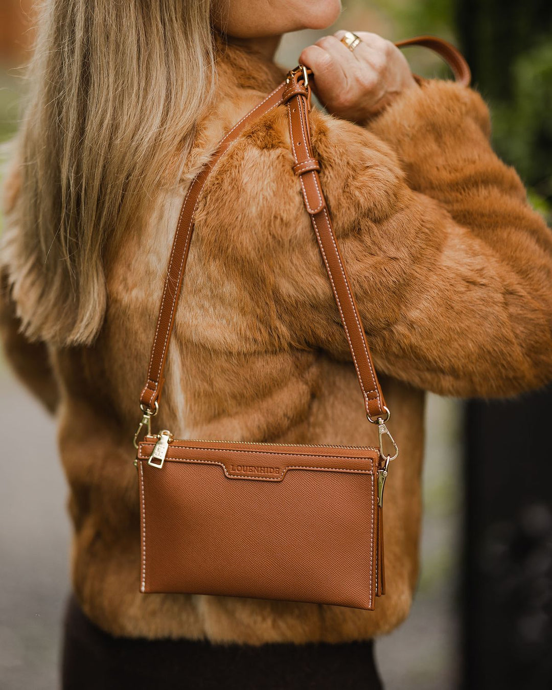 Misha Tan Crossbody Bag