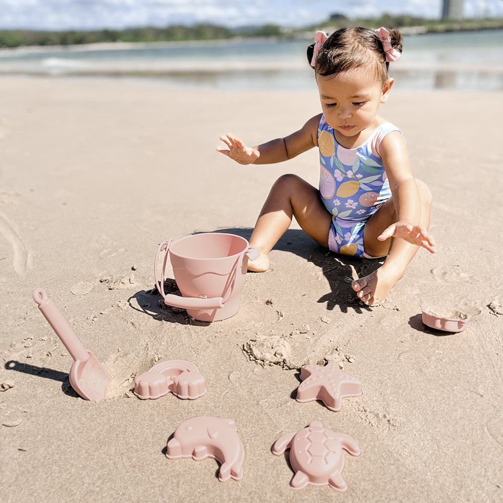 Silicone 8pc Bucket & Spade Set - Rose